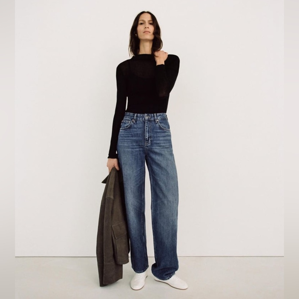 ZARA ZW COLLECTION HIGH WAIST WIDE LEG JEANS